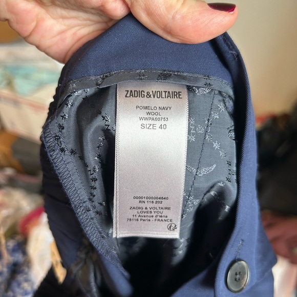 NWT Zadig&Voltaire Pomelo Wool Pant - Picture 7 of 9